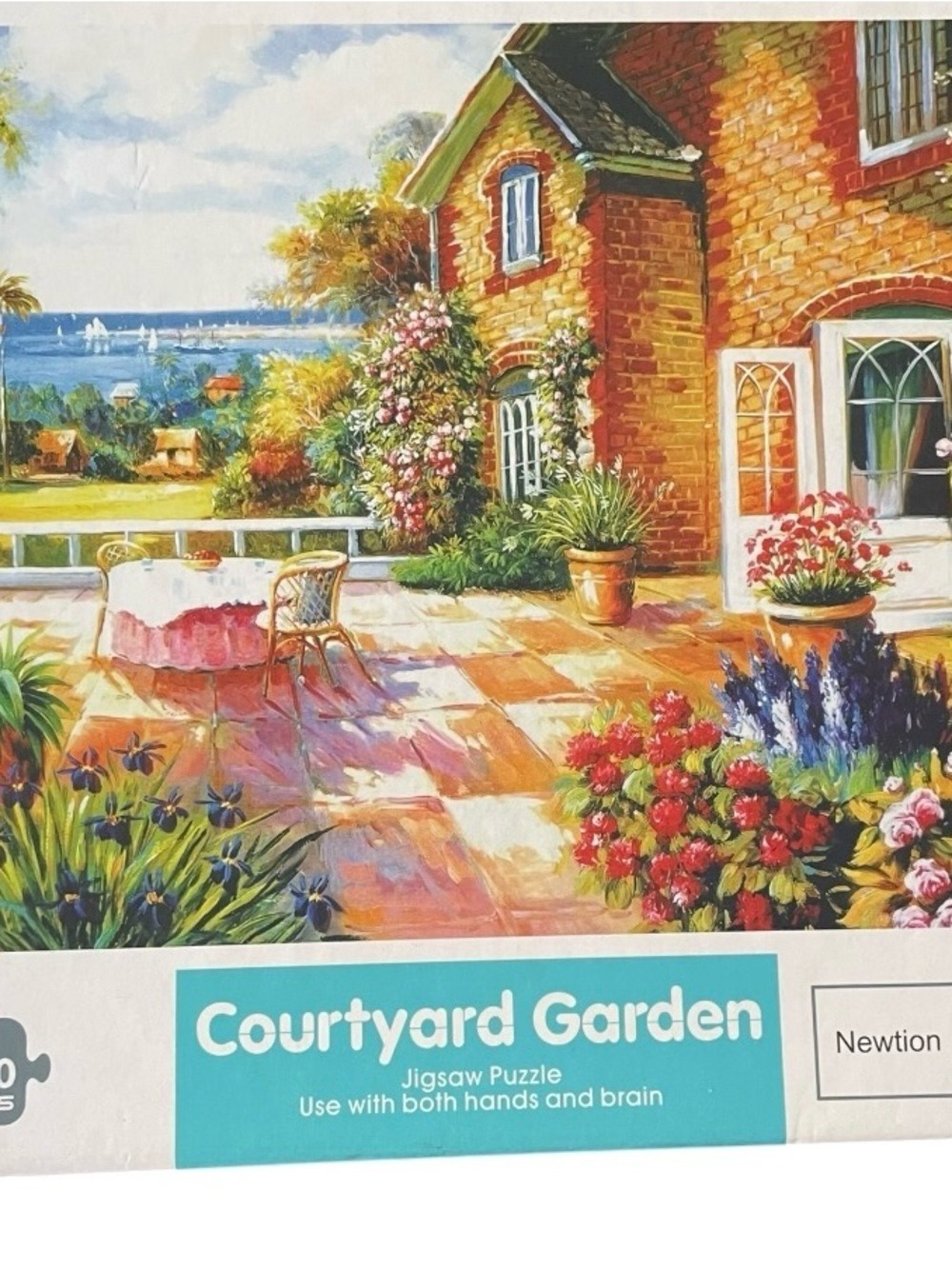 Newton 'Courtyard Garden' Jigsaw Puzzle Colorful Garden Print 1000 Pieces